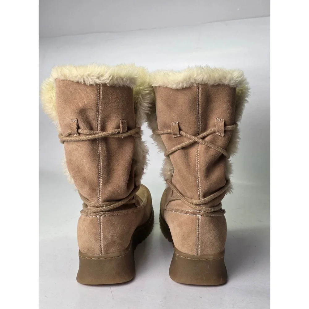 Report Caitlin Women's Boots Size‎ 8.5 Brown Suede Winter Platform Shoes Vintage